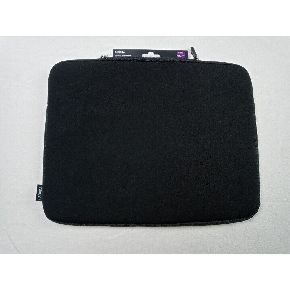 New Pathika Laptop/Tablet Sleeve 15.5" Black zippers soft padded and velvet insi